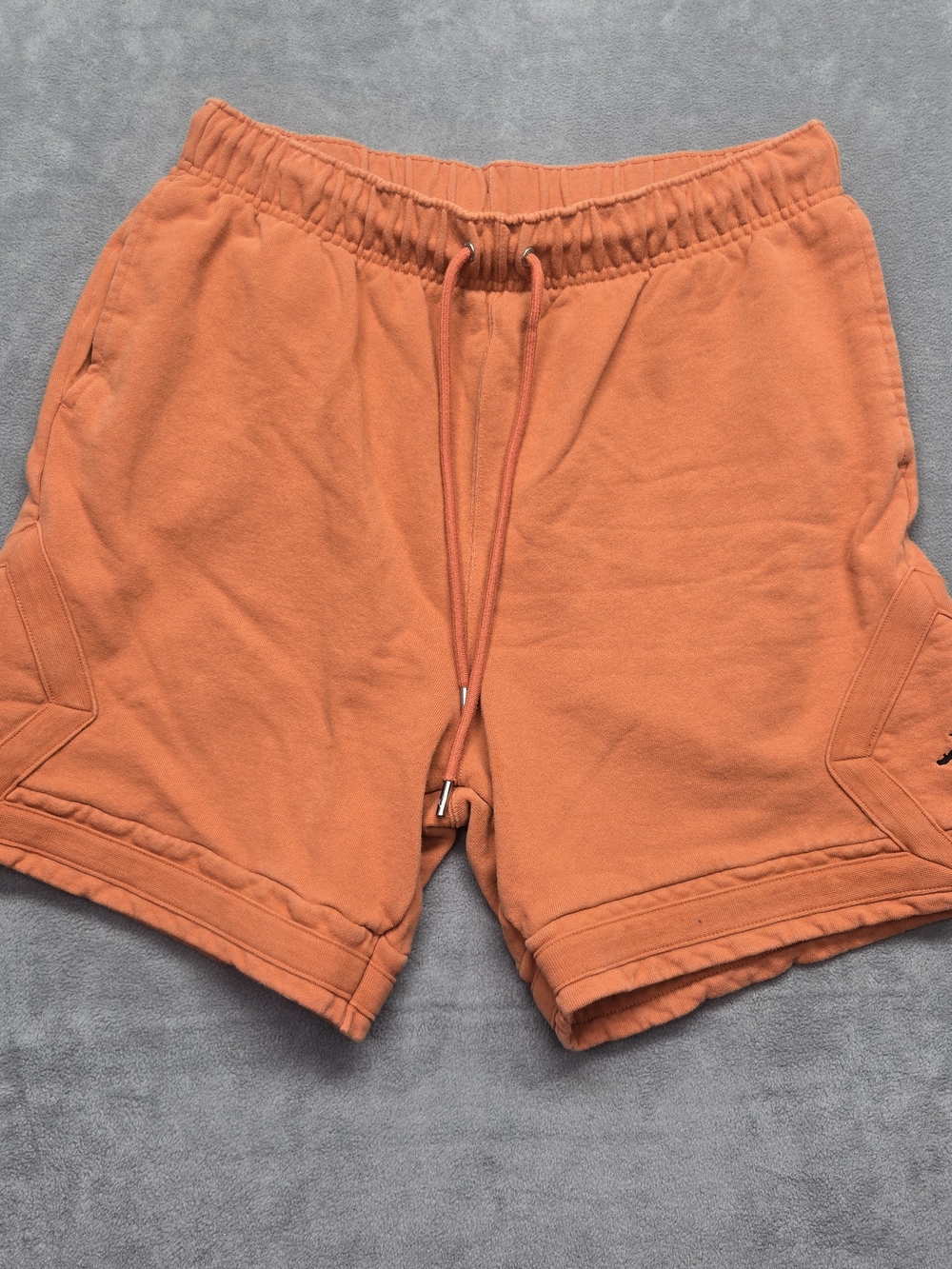 Jordan Flight Men's Fleece Orange Essentials Drawstring Shorts Jumpman